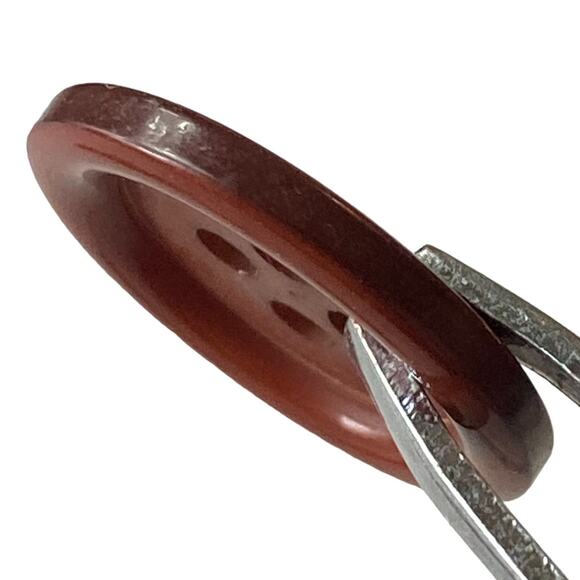 Four Center Hole Buttons Brown Round Plastic Raised Lip Lot of 8 Coat Vest Shirt - Picture 9 of 10